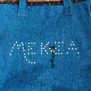 One-of-a-kind Denim Festival Shoulder Bag, Supercute Details